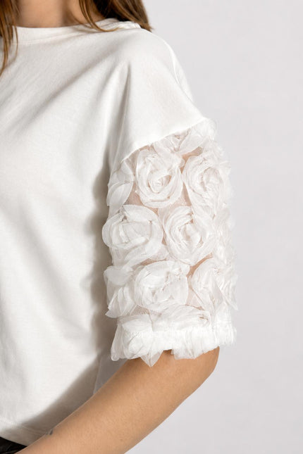 Tricou White Rose