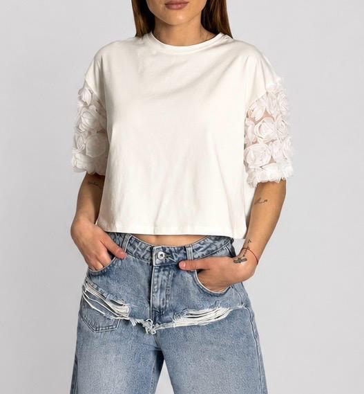 Tricou White Rose