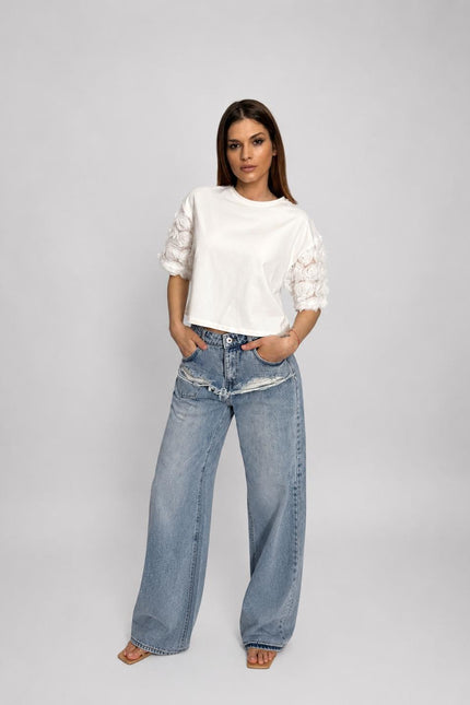 Tricou White Rose