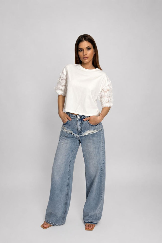Tricou White Rose