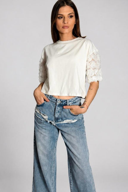 Tricou White Rose