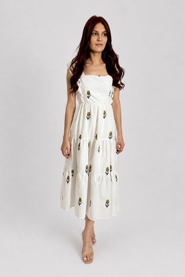 Rochie Midi Blossom White
