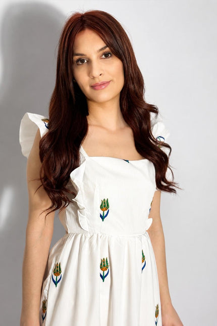 Rochie Midi Blossom White