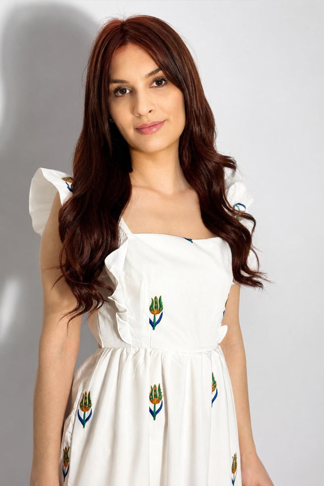 Rochie Midi Blossom White